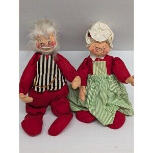 Vintage Annalee Mobilitee Mr and Mrs Santa Claus 1971